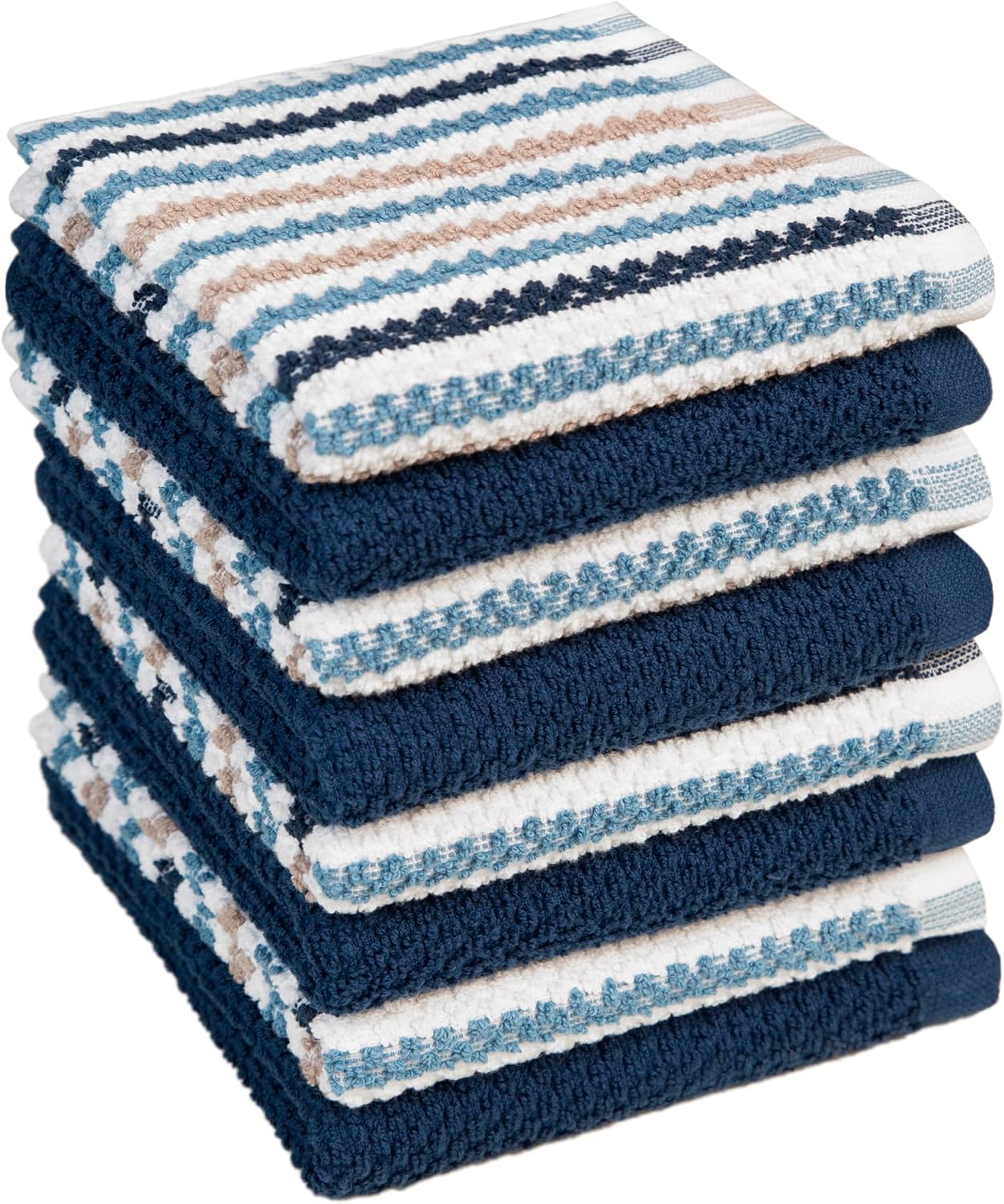 12"x12" 100% Set 430 8 Pack 4 4 Bumble Premium Dish Cloths Towel | Natural Ring Spun Cotton Tea Towel | GSM | Highly
