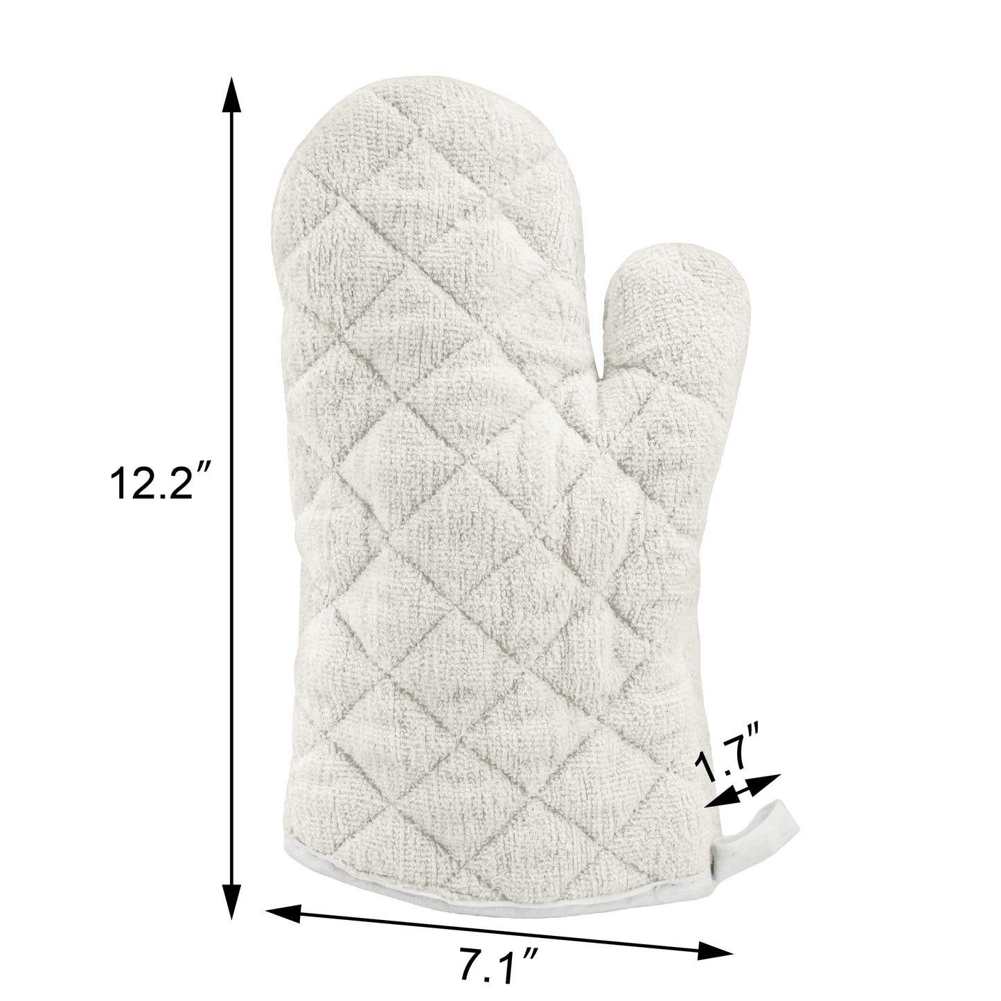 New Star Foodservice Oven Mitts with Extra Defense, up to 400F, Set of 2 (Tan (Terry Cloth), 13-Inch (Set of 2))