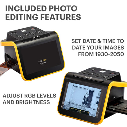 KODAK Slide N SCAN Film & Slide Scanner Digitizer with 5” LCD Screen, Quickly Convert Negatives & Slides to Digital 22MP JPEG Photos, Compatible with 135, 126 and 110 Film & Slides