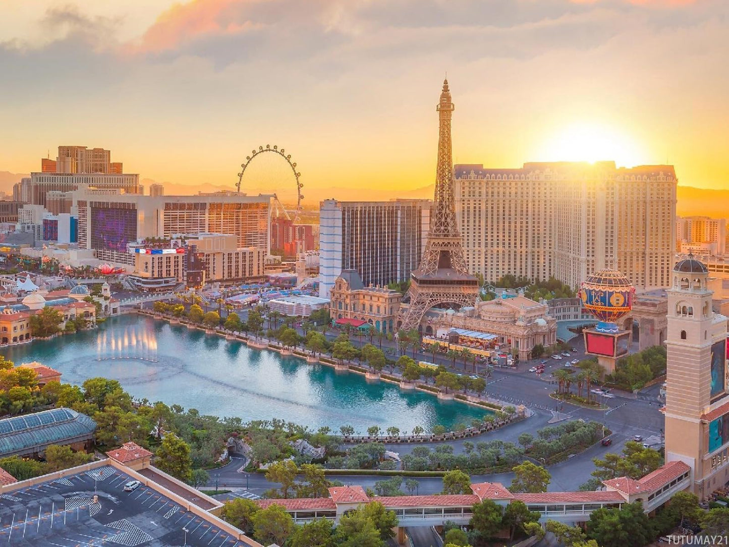 Las Vegas Panorama USA Full Drill DIY 5D Diamond Painting by Number Unique Kits Home Wall Decor Crystal 12x16inch