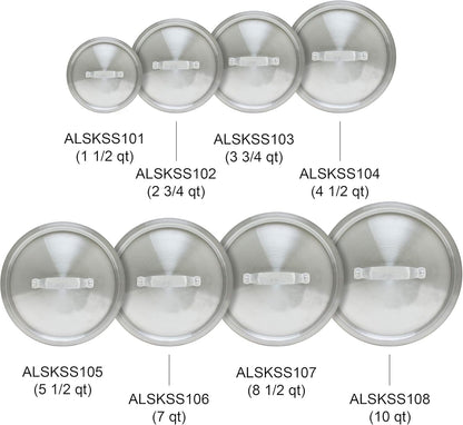 ALSKSS104 Sauce Pan Lid by Thunder Group - 4-1/2 Qt, 10" Dia. X 3/8" Thickness