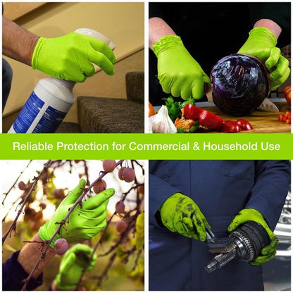1st Choice Green Nitrile Gloves, Disposable Latex Free, 100 Count, Large
