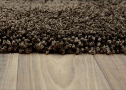 Garland Rug 3 Set Set Serendipity Brown Chocolate Piece (Toilet Cover, Contour Rug, Bath Rug) Shaggy Nylon Washable
