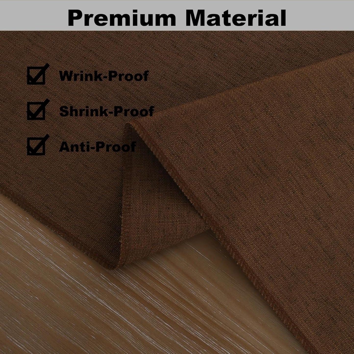 Gernaice 24" 13" Solid Color Table Runner, Rustic Cotton Linen Farmhouse Table Runners for Dresser End Coffee Table