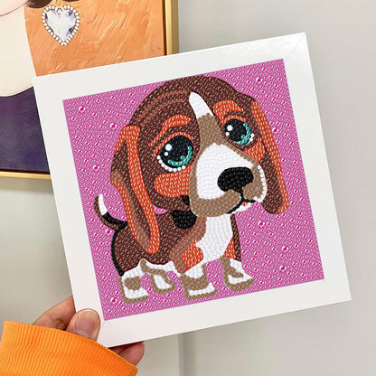 KINPLUB 6 Pack Diamond Art Kits for Kids Beginners, DIY Full Drill Animal 5D Diamond Painting Kits for Kids Ages 6-8-10-12, Gem Art by Number Dots Kits for Boys & Girls for Birthday Gifts(6x6 Inch)
