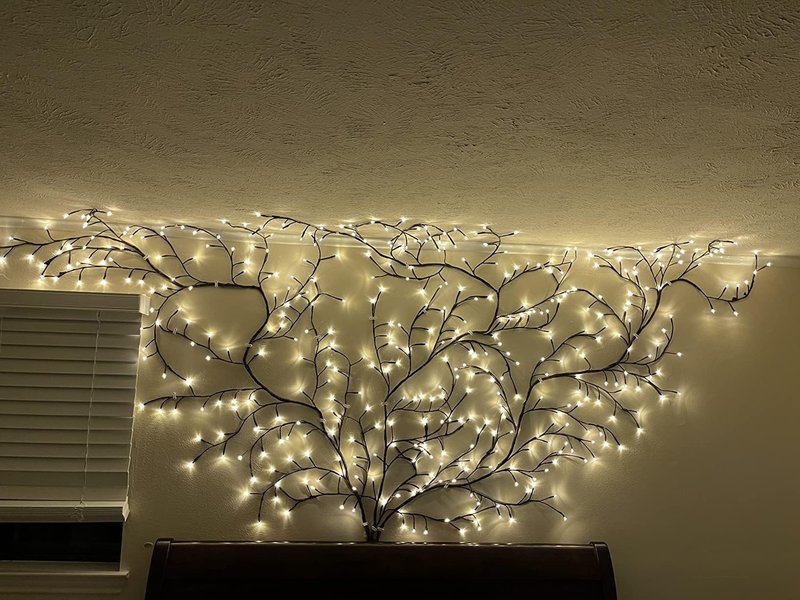 SZMiNiLED Enchanted Willow Vine Lights: Warm LED Branch Lights for Bedroom Window Frame Living Room Wall, DIY Home Decor Ideal for Fireplace, Wedding & Christmas Decor