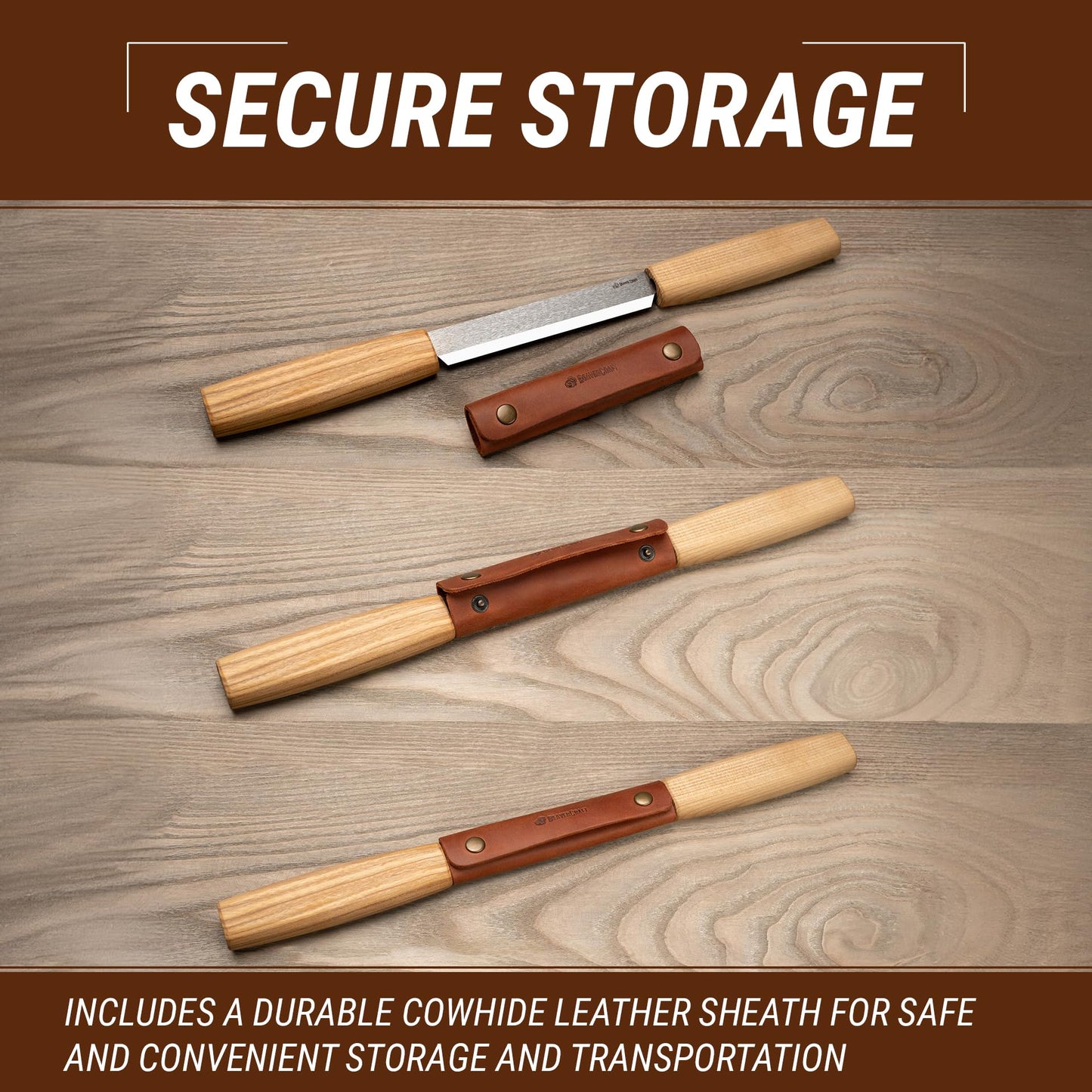 BeaverCraft DK2s for Shaping Wood LS6P1 Stropping Kit Leather Strop Kit with Sharpening Polishing Compound Knife