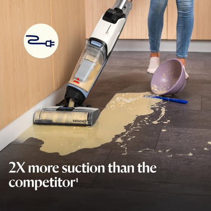 Bissell CrossWave Edge Floor Cleaner, Wet Dry Vacuum Mop with Zero-Gap Edge Technology & Powerful Suction for Tile Floors and Stain Removal, 4111A