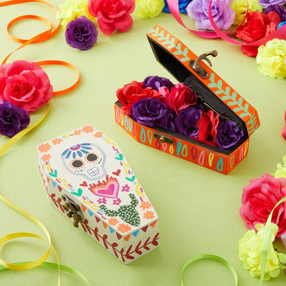 Bright Creations 6 Pack Unfinished Wood Coffin Box with Hinged Lids - Coffin Decor Mini Wooden Boxes for Crafts, Halloween Party Favors, and Decorations (6.1 x 3.5 x 1.8 in)