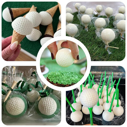 Wrbin 2 Pack Golf Ball Mold, Silicone Golf Ball Cake Pop Mold, 20-Cavity 3D Sphere Mold for Chocolate,Cake Pops, Ice Cubes, Bath bombs