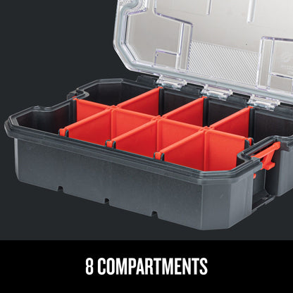 CRAFTSMAN VERSASTACK Storage Organizer, Small Parts Organizer, 8 Compartments, Lid Includes Secure Latch (CMST17827)