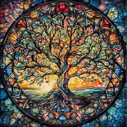 GEMOUJ Tree of Life Diamond Painting Kits for Adults,5D Diamond Art Kits for Adults Beginners,DIY Full Drill Round Paint by Diamonds Dot Art Paintings for Home Wall Decor 13.7 X 13.7 inch