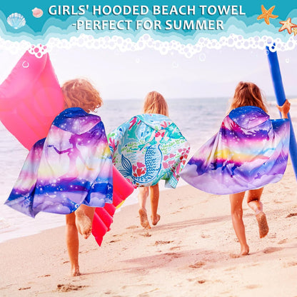 Towel Amigo 50" 30" 3 12 -1Pack Unicorn Hooded Towel, Oversized L x W for Ages to Kids, Unicorn Theme