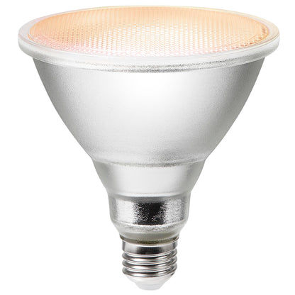 Geeni LUX Smart Floodlight, White – Outdoor 2700K-6500K Dimmable LED Bulb, E26, PAR38, 11W, 1000 Lumens – No Hub Works with Amazon Alexa, Google Assistant, Requires 2.4 GHz Wi-Fi