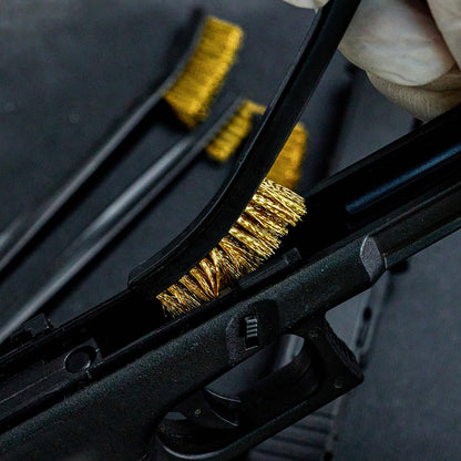 12 Pack Double-Ended Gun Cleaning Brushes Set, Brass Brush Gun Cleaning -Nylon Handle - All Purpose Cleaning Supplies Kit