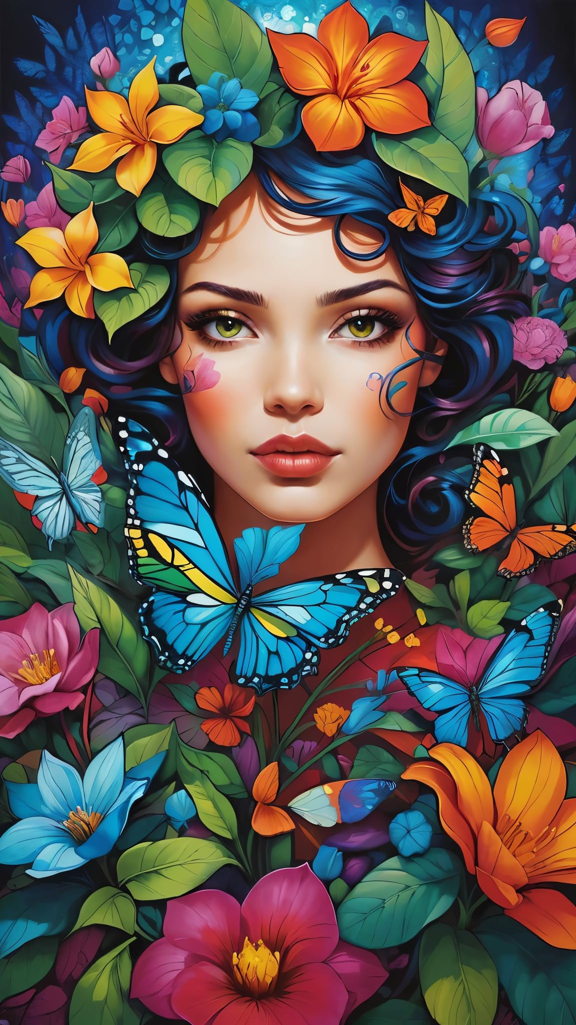 ARTGOTO Large Square Drill Diamond Art Painting Kits for Adults,15.7x27.5inch/40x70cm Woman B DIY Full Square Diamond Dots Large Size,Big Gem Art and Crafts for Home Wall Decor Gifts