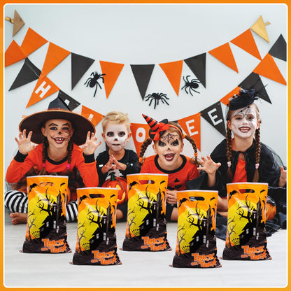 Srenta Halloween Bags - 50 Piece Set, 11x17 Inches, Plastic, Candy, Goody, Gift, Party Favor Supplies