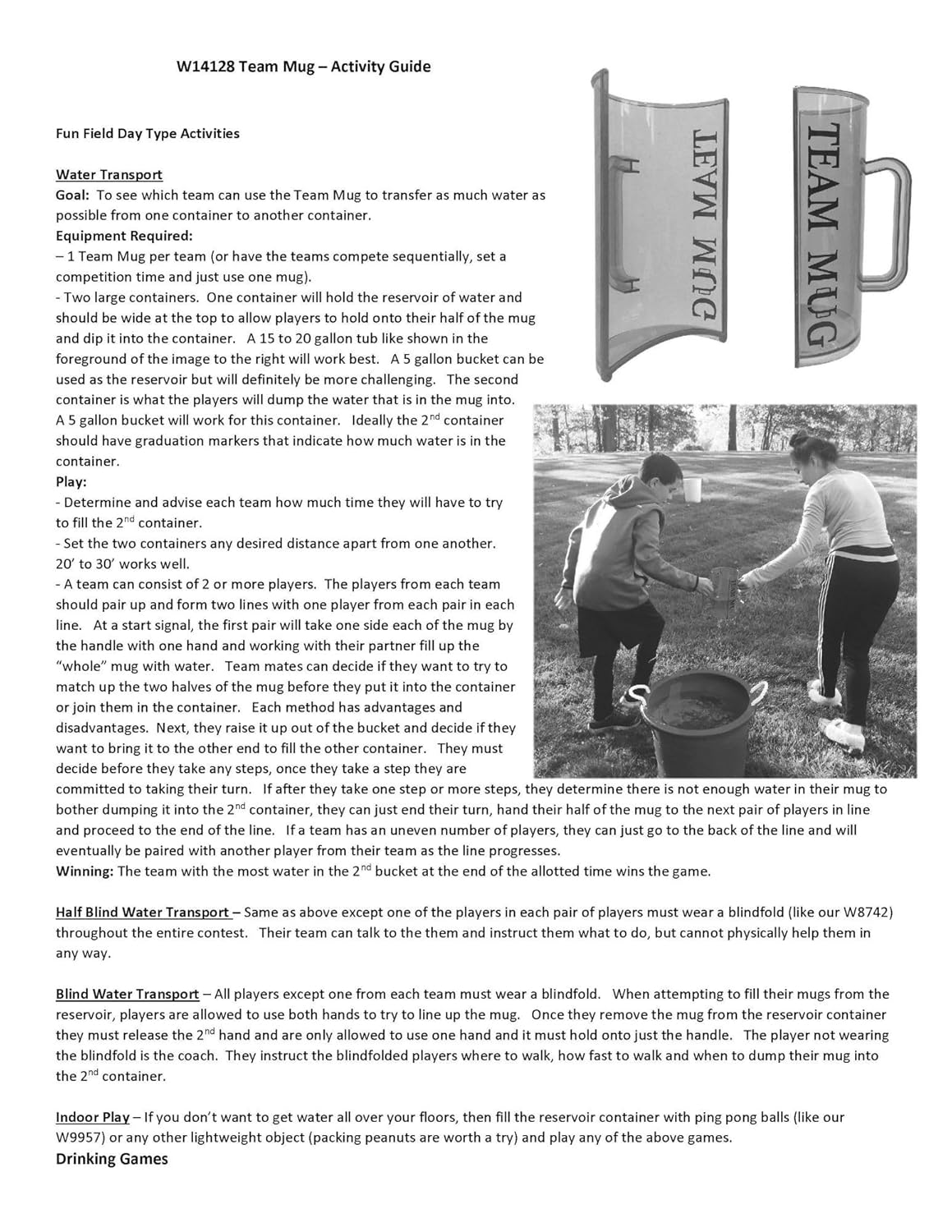 S&S Worldwide Split Team Mug - Creative Team Building Activity with Fun Games for Kids and Adults