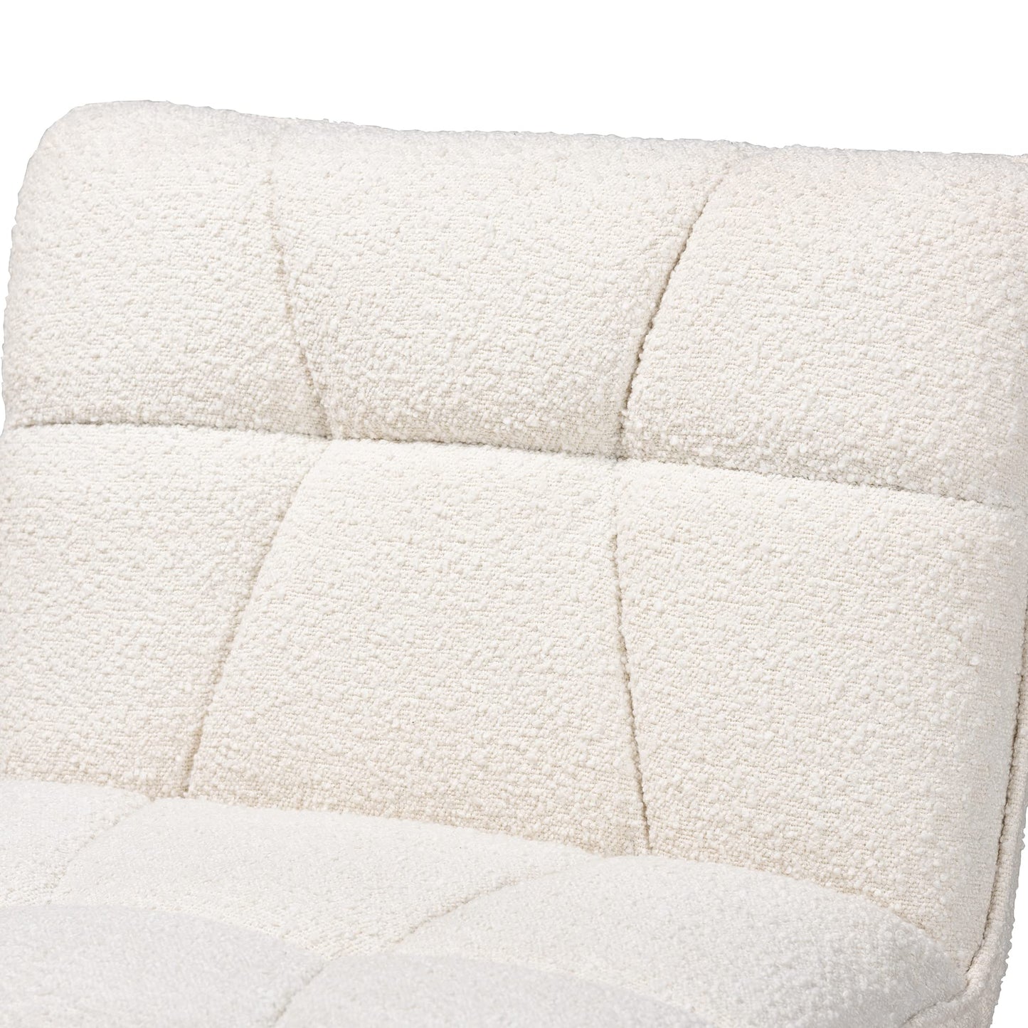Baxton Studio Darielle Chair, One Size, White/Walnut Brown
