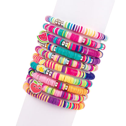 Make It Real Swift Clicks Heishi Bracelet Maker Beads with Storage Case - 3,356 Colorful Beads for Kids Ages 8+