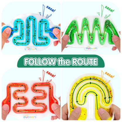 Squishy Sensory Fidget Toys for Kids - Autism Sensory Quiet Fidget for Classroom Students Autistic Children Special Needs, Anxiety Relief for Calm Down, Squeeze Sensory Tube Easter Basket Essentials