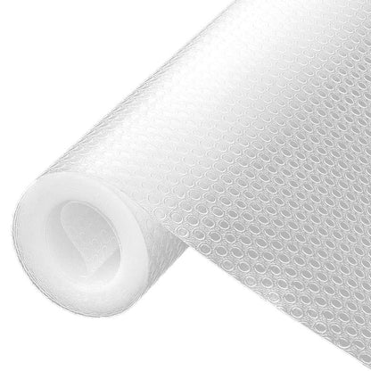 Shelf Liner, Waterproof Refrigerator Liner, Drawer Liners for Kitchen Cabinet, Bathroom Under Sink Mat Non Adhesive Fridge Liner EVA Place Mats Roll - Clear 17.7"×78.7"