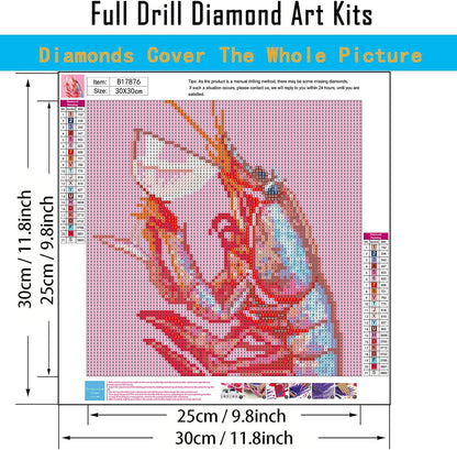6 Pack Pink Diamond Art Kits for Adults,Disco Marine Animals Diamond Painting Kits for Adults Beginner,5D DIY Round Full Drill Gem Crystal Art,Adults Paint by Diamonds Dots for Home Wall Decor 12x12in
