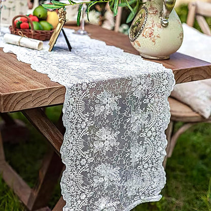 Insparkle Living 36"-Vintage Short Lace Table Runner Small Lace Runners Doilies Dresser Scarf for Bedroom, End Table