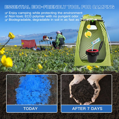 oceanengine Portable Toilet Absorbent Gel, Portable Toilet Powder Poo Urine Powder for Camping Outdoor Hiking