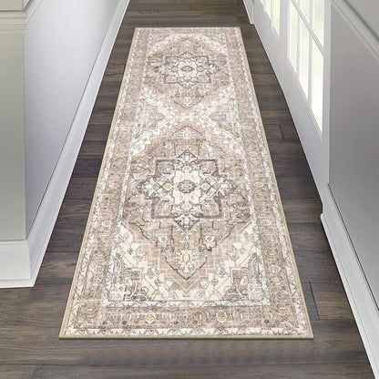 Pauwer 2x6 Non Slip Runner Rug, Boho Washable Carpet for Hallway Vintage Entryway