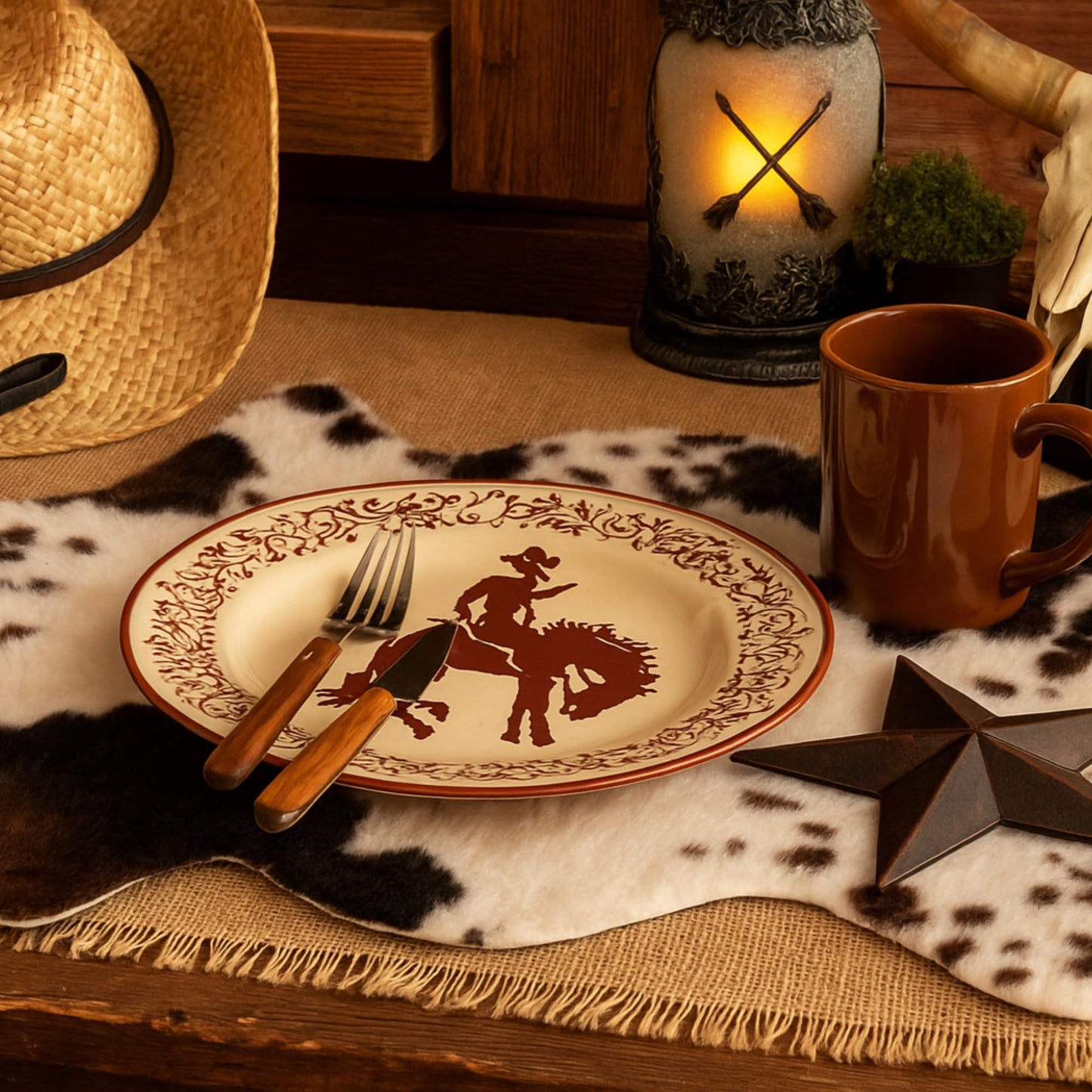 4 Pack Mini Soft Fur Faux Cowhide Rug 20x16 inch Rustic Chic Western Mat Cow Hide Rugs Carpet for Room Resting Area Table Centerpieces Cowboy Party Supplies Art Decor