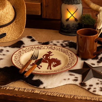 4 Pack Mini Soft Fur Faux Cowhide Rug 20x16 inch Rustic Chic Western Mat Cow Hide Rugs Carpet for Room Resting Area Table Centerpieces Cowboy Party Supplies Art Decor