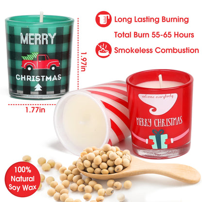 12 Days Christmas Scented Candles Gift Set for Women Advent Calendar Candle Gift 12PCS 1 oz Soy Wax Candles Christmas Birthday Gifts for Men