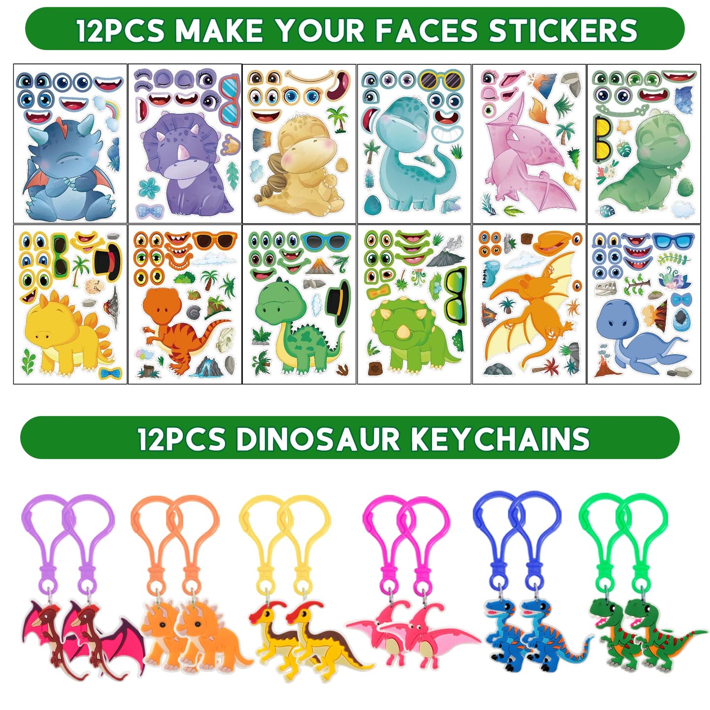 PLOUGVI 320PCS Dinosaur Birthday Party Decorations Favors Supplies, Dino Goodie Bags Fillers Stuffers for Kids Birthday Gifts