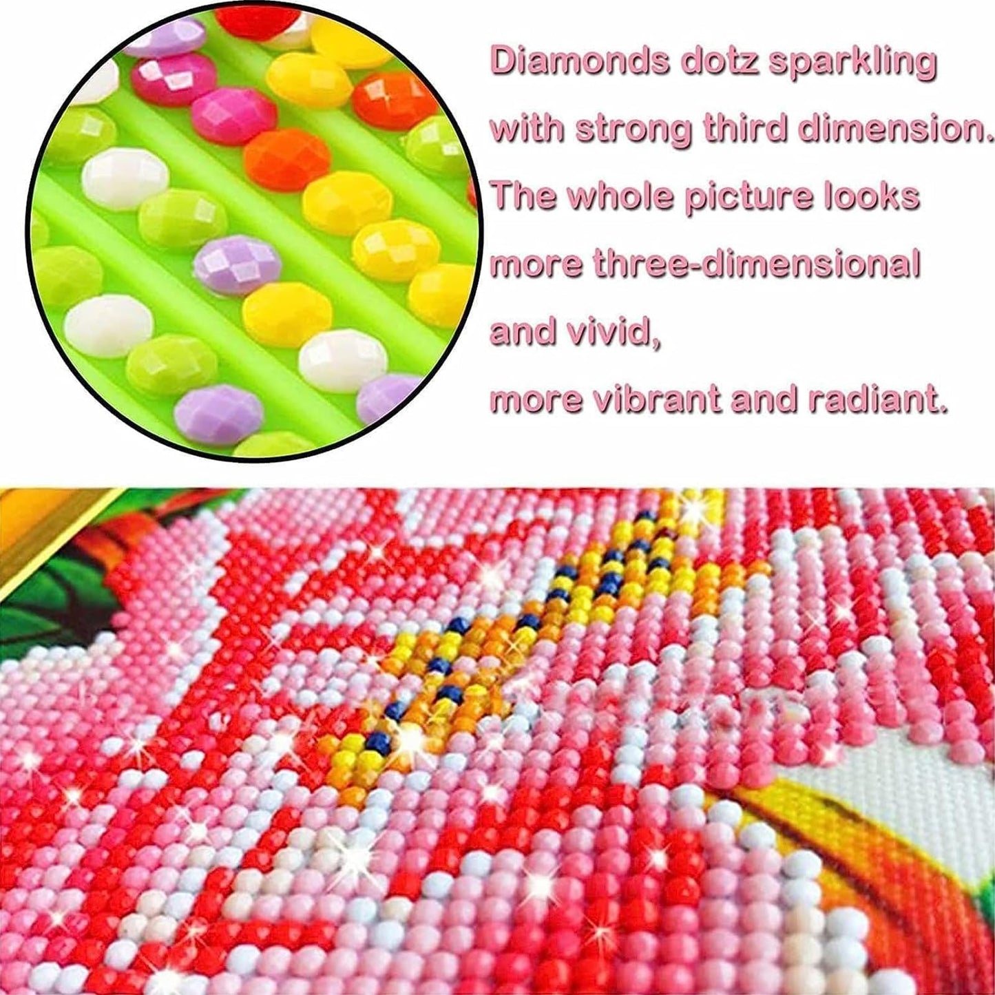 DOTZSO Diamond Art Kits for Adults 6 PCS, DIY Full Diamond Art kit with Crystal Cross Stitch Picture Art and Craft for Adult Beginners 12x16 Inches (Landscape Beach Moon Lake Dream)