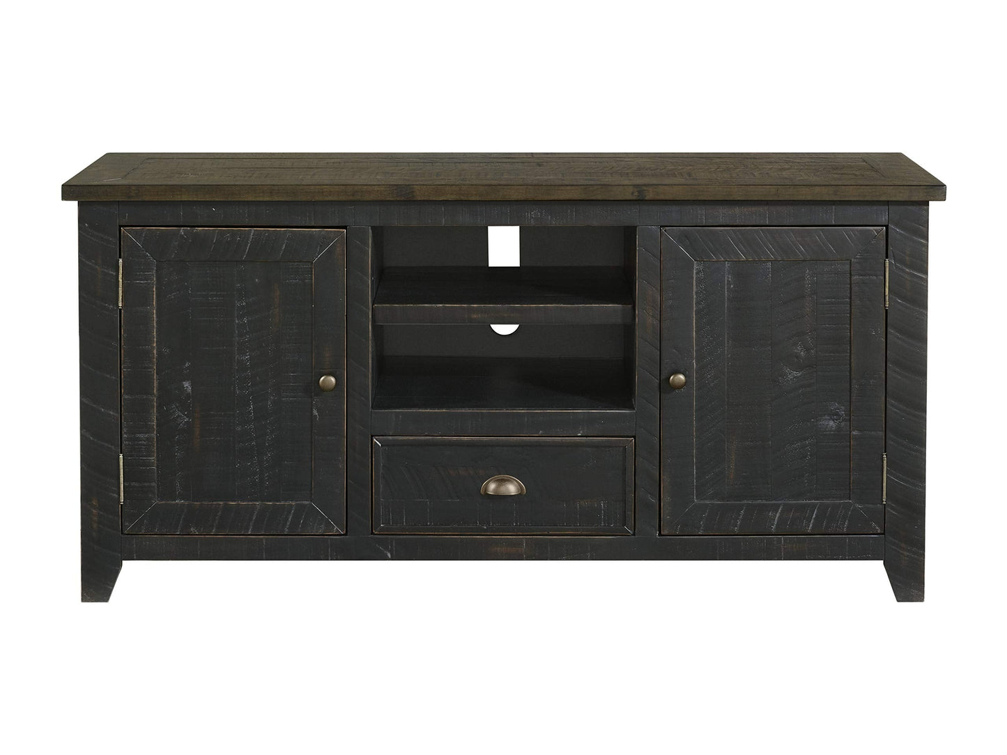 Martin Svensson Home Monterey TV Stand, Black with Brown Top
