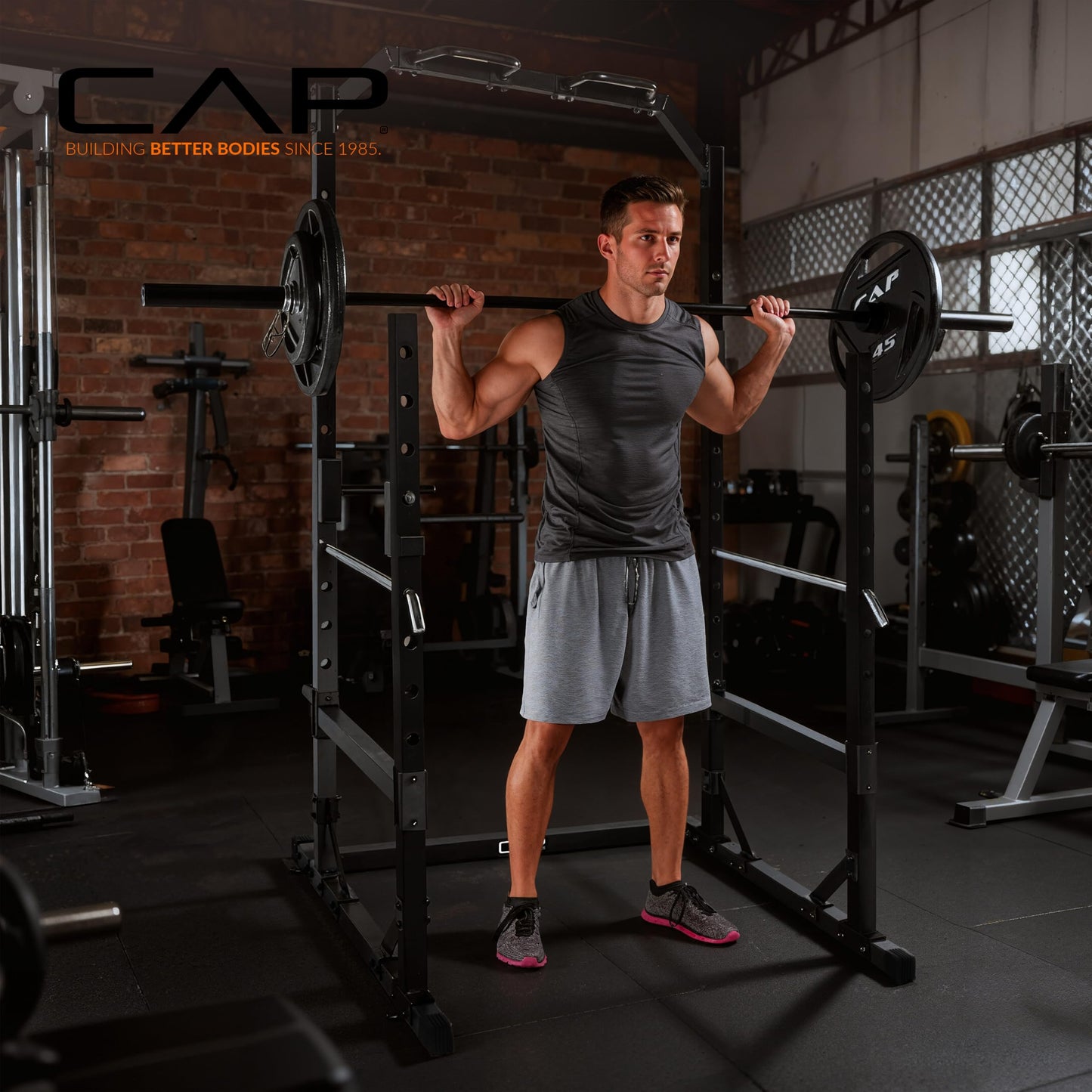 CAP Barbell Multi Use Power Rack, Yellow