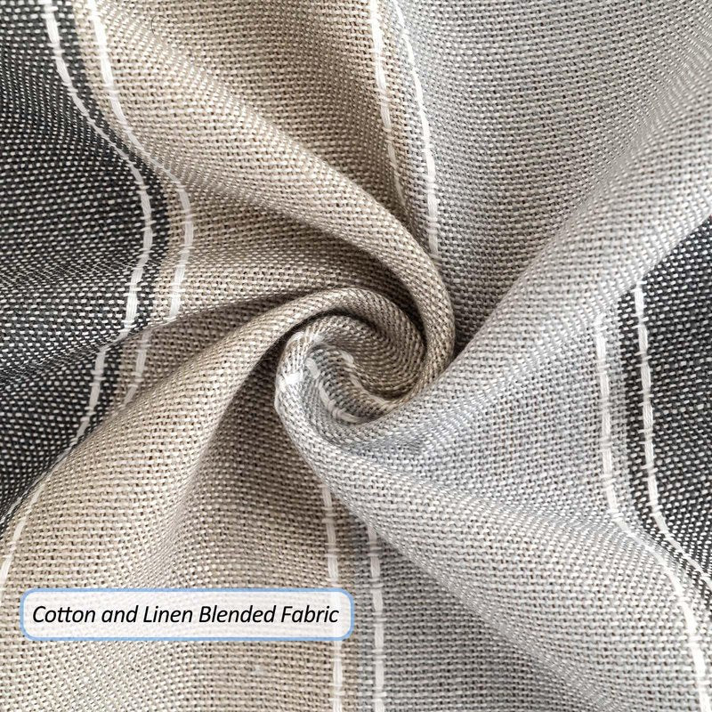 SIELUNO Rectangle Table Cloth Cotton Linen Waterproof Embroidery Tablecloth Rustic Farmhouse Style for Indoor Outdoor Dinning Tabletop Decoration-Grey Macarons-54 x86