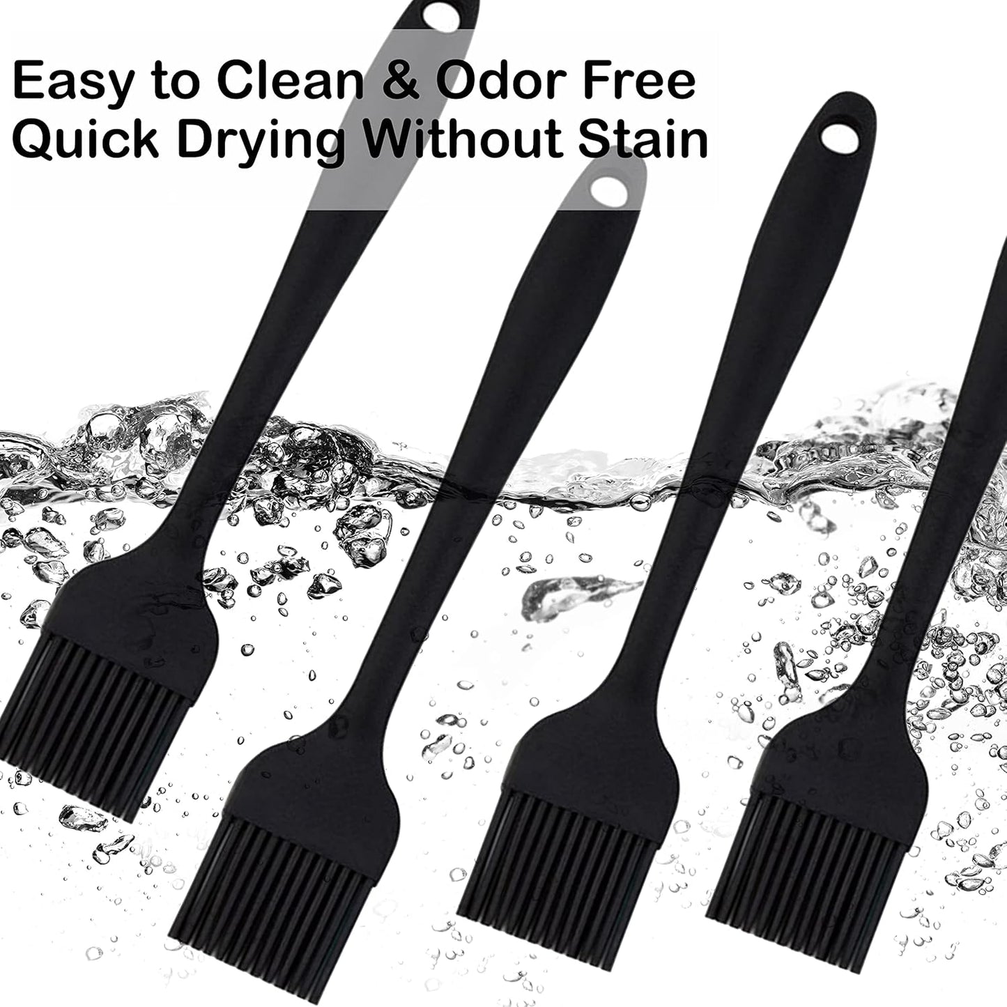 Pastry Brush - Silicone Basting Brush for Cooking, Heat Resistant Food Grade Silicone for BBQ, Grill Baking