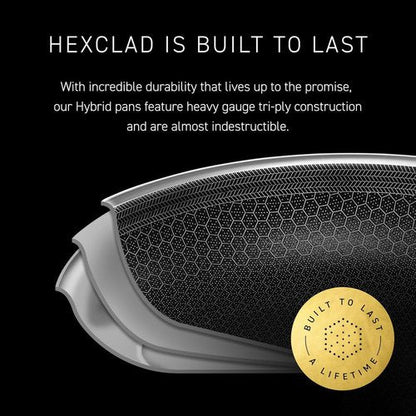 HexClad Hybrid Nonstick Frying Pan - 7-Inch, Stay-Cool Handle, Dishwasher-Safe & Oven-Safe Up to 900°F
