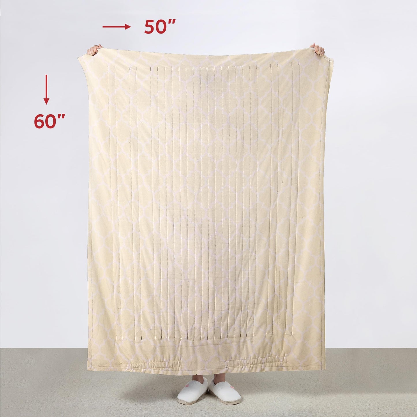 Sunbeam Electric Throw Royal Mink Sherpa Heated Blanket, 4 Heat Settings, 4-Hour Auto Shut-Off, Fast Heating, Luxurious and Ultra Comfy, Night Fog Color, 50" x 60"