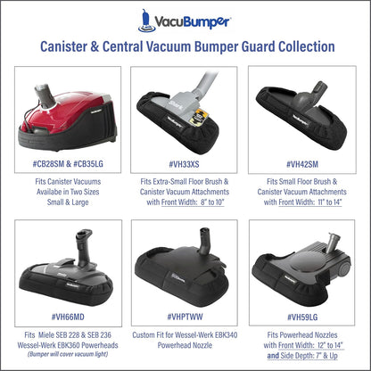 Bumper Guard for Canister Vacuums - Size Large fits Length 41" & Up (Item #CB35LG)