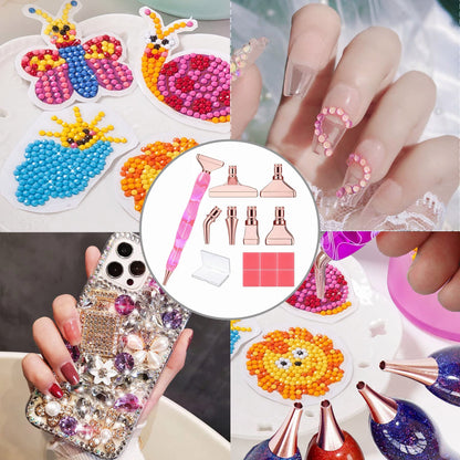 Heyseri Diamond Art Pens, “Classic Wax Stylus” Diamond Painting Pen, Traditional Diamond Painting Tools Accessories, Gem Art Pen with Metal Tips for 5D Craft Nail