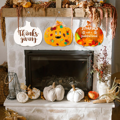 Faccito 24 Pcs Thanksgiving Large Wooden Pumpkin Cutouts 11 Inches Unfinished Wooden Cutout Blank Pumpkin Shape Painting Kits