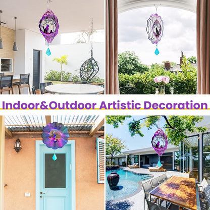 Wind Spinner, Hanging Wind Sculptures for Yard and Garden Decor, Outdoor Hanging Art Ornaments for Balcony Decor