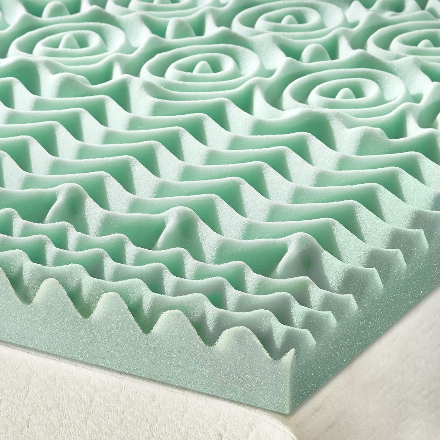 Best Price Mattress Twin Mattress Topper - 1.5 Inch 5-Zone Memory Foam Aloe Infused Cooling Mattress Pad