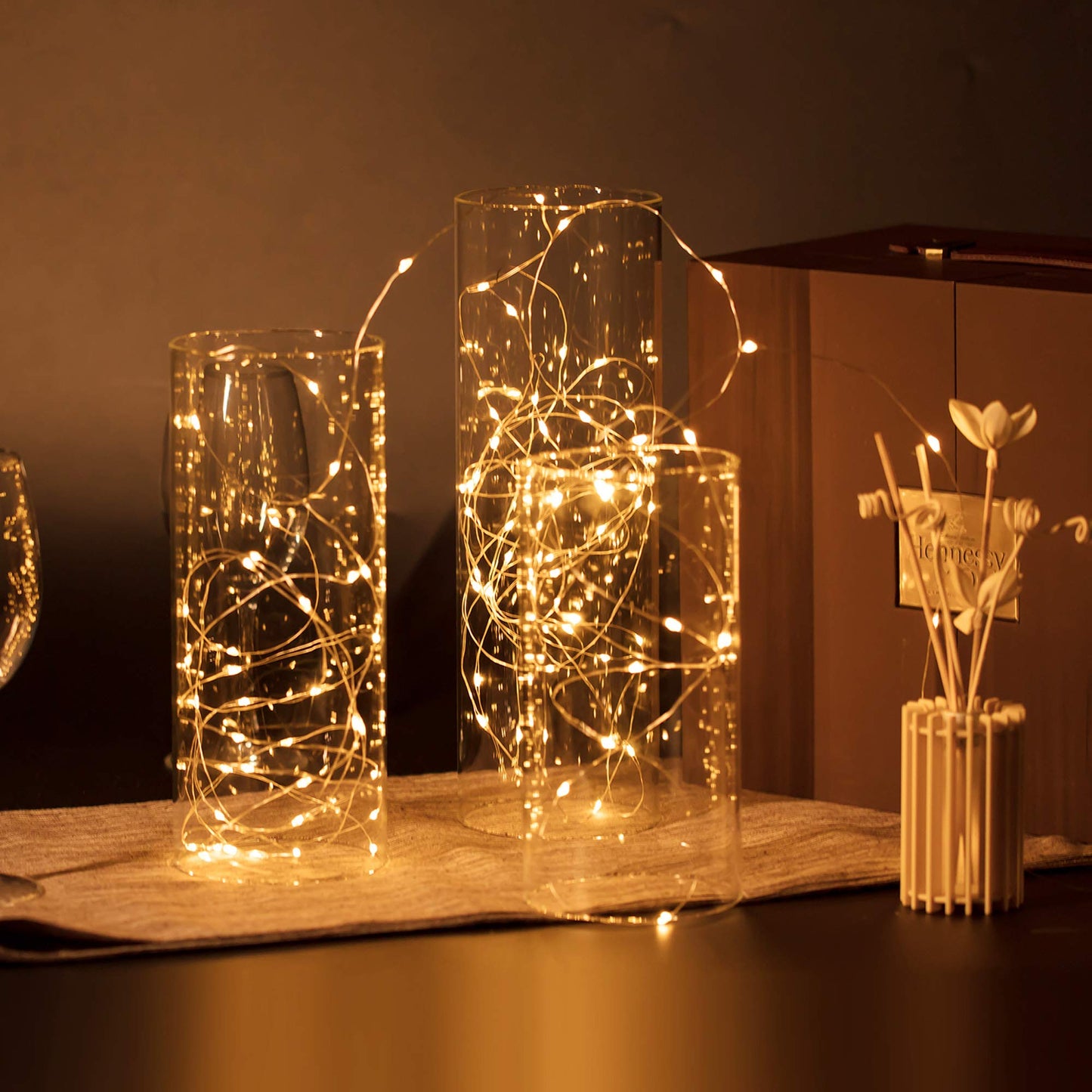 WGVI Hurricane Candle Holder Sleeve, Wide 4", Height 8", Clear Glass Cylinder Candleholder, Chimney Tube, Open Ended Candle Shade, 1 Piece