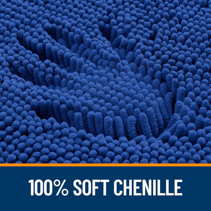 OLANLY Large Bathroom Rugs - Extra Soft Chenille Bath Mats | Quick Dry, Machine Washable, 47x32, Royal Blue