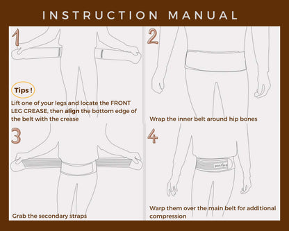 Vriksasana Posture Sacroiliac Hip Belt for Women and Men That Alleviates Sciatic, Pelvic, Lower Back, Leg and Sacral Nerve Pain Caused by Si Joint Dysfunction| Trochanter Brace (Regular, Black)