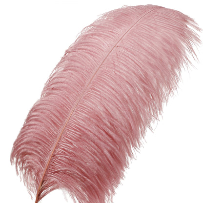 Larryhot Pink Ostrich Feathers Bulk- 16-18 inch 10pcs Feathers for Cfafts,Wedding Party Centerpieces, and Home Decorations (Lotus Pink)